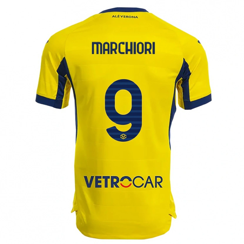 Danxen Mujer Camiseta Giorgia Marchiori #9 Amarillo Marino 2ª Equipación 2025/26 La Camisa México