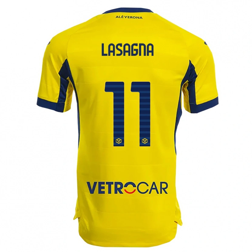 Danxen Mujer Camiseta Kevin Lasagna #11 Amarillo Marino 2ª Equipación 2025/26 La Camisa México
