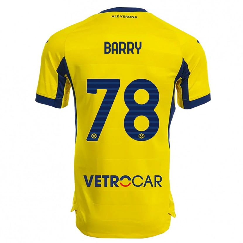 Danxen Mujer Camiseta Oumar Barry #78 Amarillo Marino 2ª Equipación 2025/26 La Camisa México