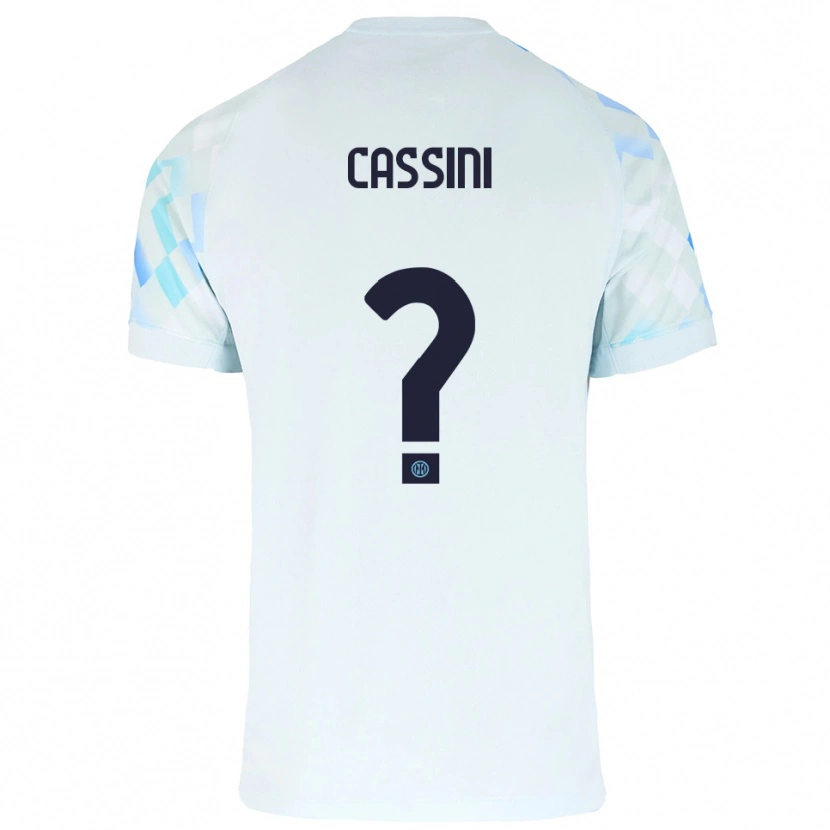 Danxen Mujer Camiseta Tommaso Cassini #0 Blanco Azul 2ª Equipación 2025/26 La Camisa México