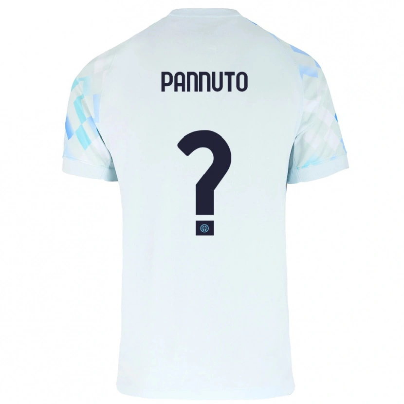 Danxen Mujer Camiseta Mattia Pannuto #0 Blanco Azul 2ª Equipación 2025/26 La Camisa México