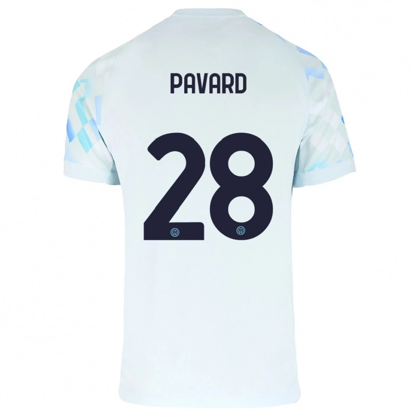 Danxen Mujer Camiseta Benjamin Pavard #28 Blanco Azul 2ª Equipación 2025/26 La Camisa México