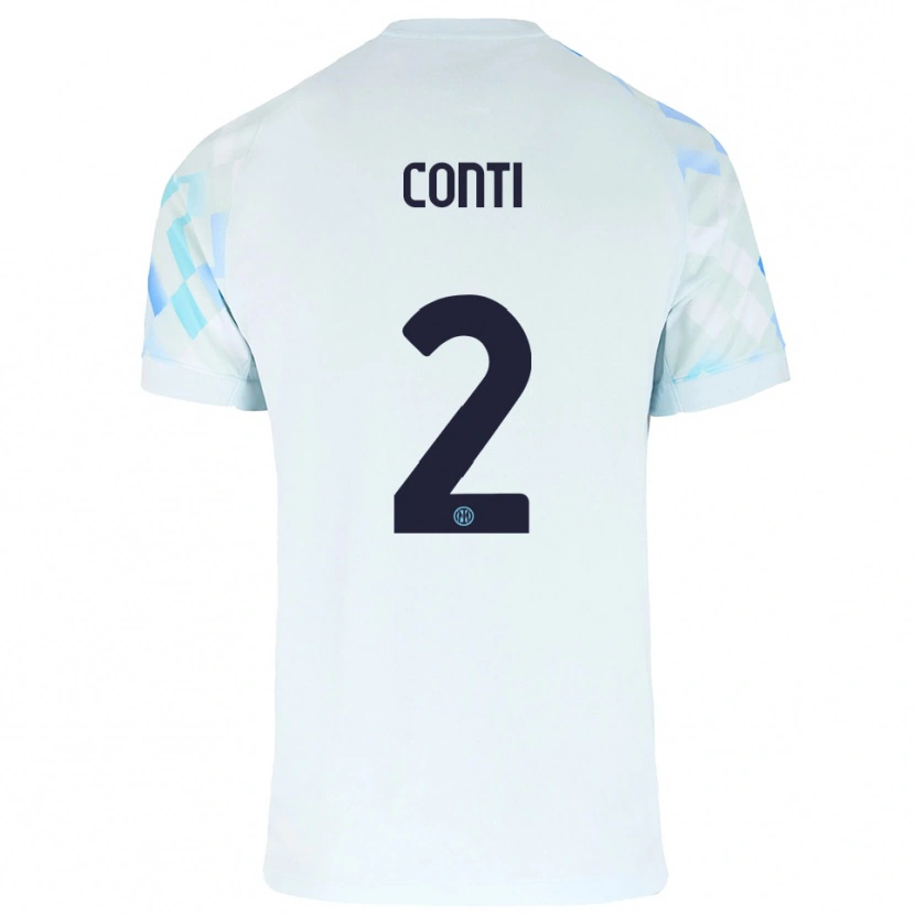 Danxen Mujer Camiseta Arturo Conti #2 Blanco Azul 2ª Equipación 2025/26 La Camisa México