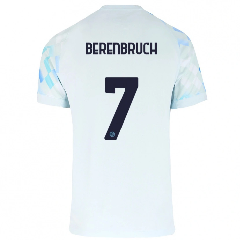 Danxen Mujer Camiseta Thomas Berenbruch #7 Blanco Azul 2ª Equipación 2025/26 La Camisa México