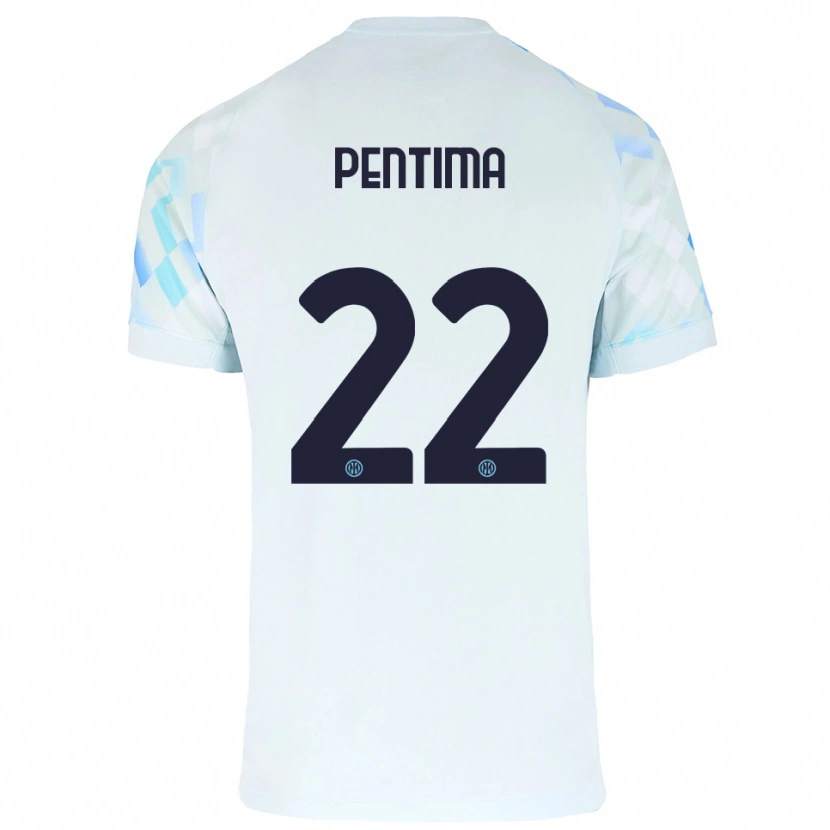 Danxen Mujer Camiseta Alessandro Pentima #22 Blanco Azul 2ª Equipación 2025/26 La Camisa México