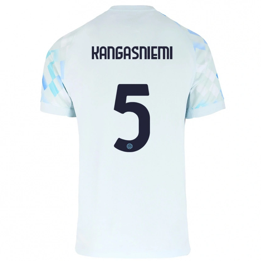 Danxen Mujer Camiseta Ilari Kangasniemi #5 Blanco Azul 2ª Equipación 2025/26 La Camisa México