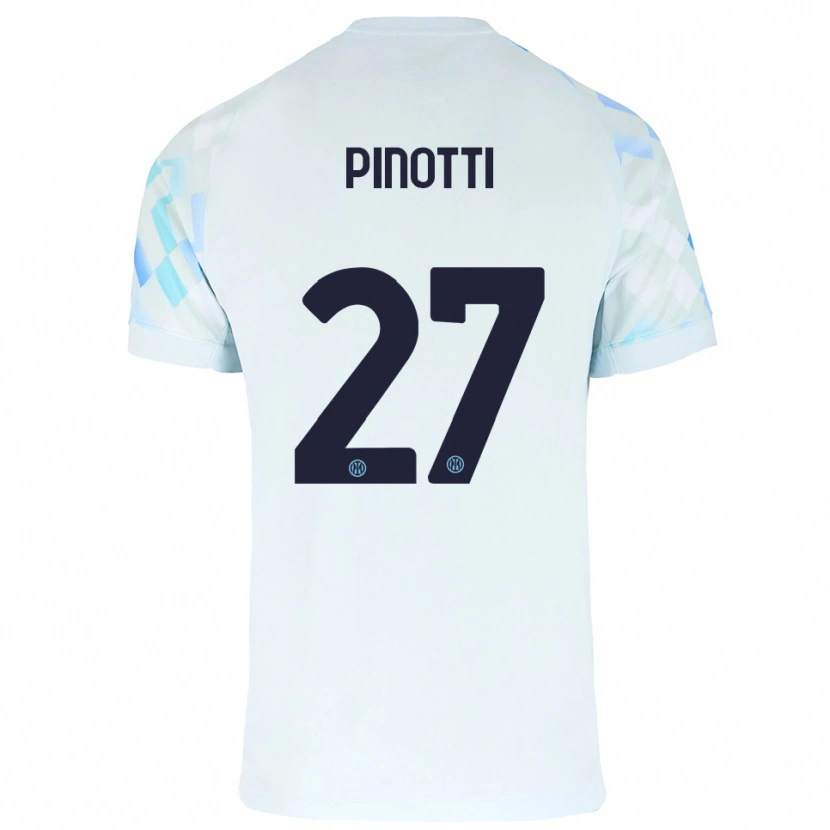 Danxen Mujer Camiseta Manuel Pinotti #27 Blanco Azul 2ª Equipación 2025/26 La Camisa México