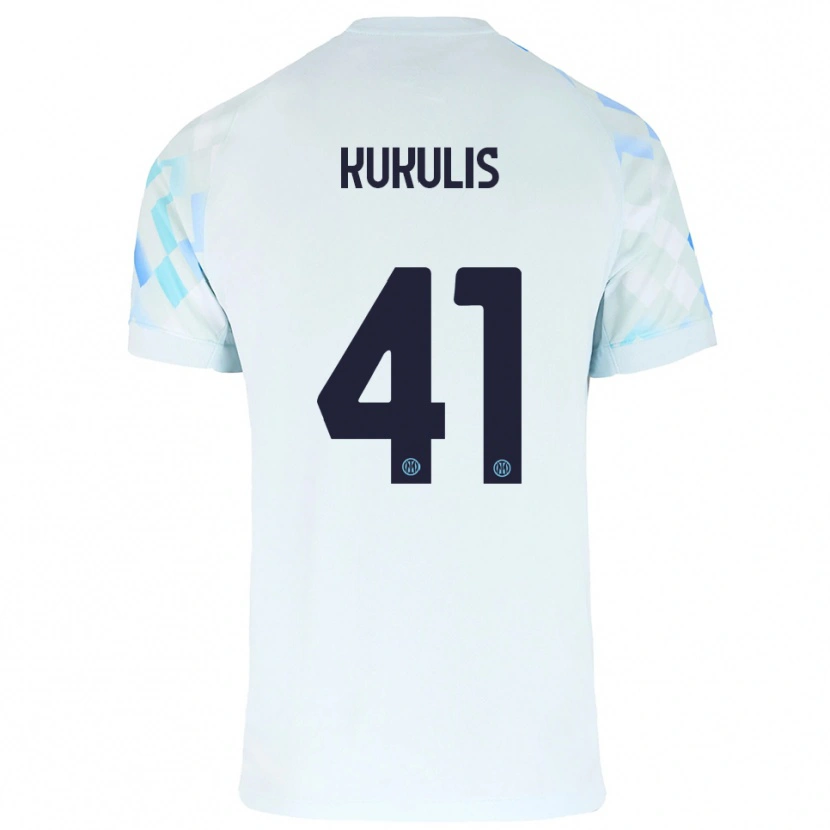 Danxen Mujer Camiseta Roberts Kukulis #41 Blanco Azul 2ª Equipación 2025/26 La Camisa México