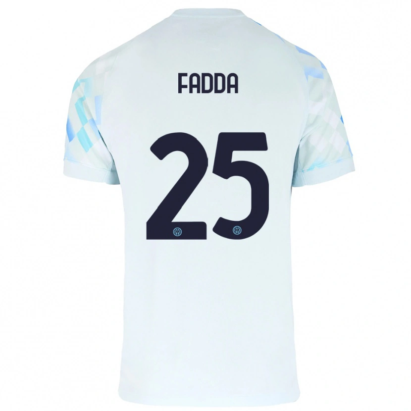 Danxen Mujer Camiseta Paola Fadda #25 Blanco Azul 2ª Equipación 2025/26 La Camisa México