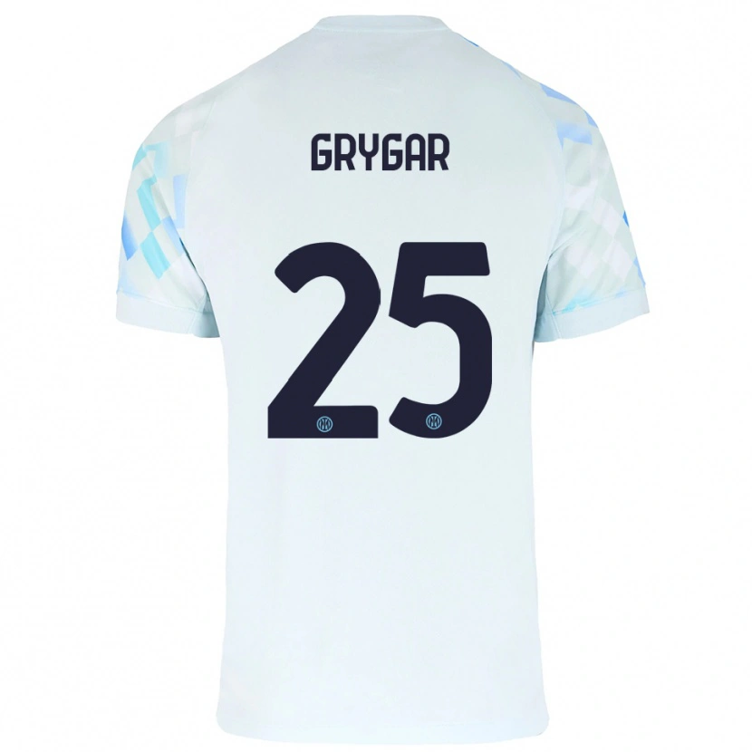 Danxen Mujer Camiseta Samuel Grygar #25 Blanco Azul 2ª Equipación 2025/26 La Camisa México
