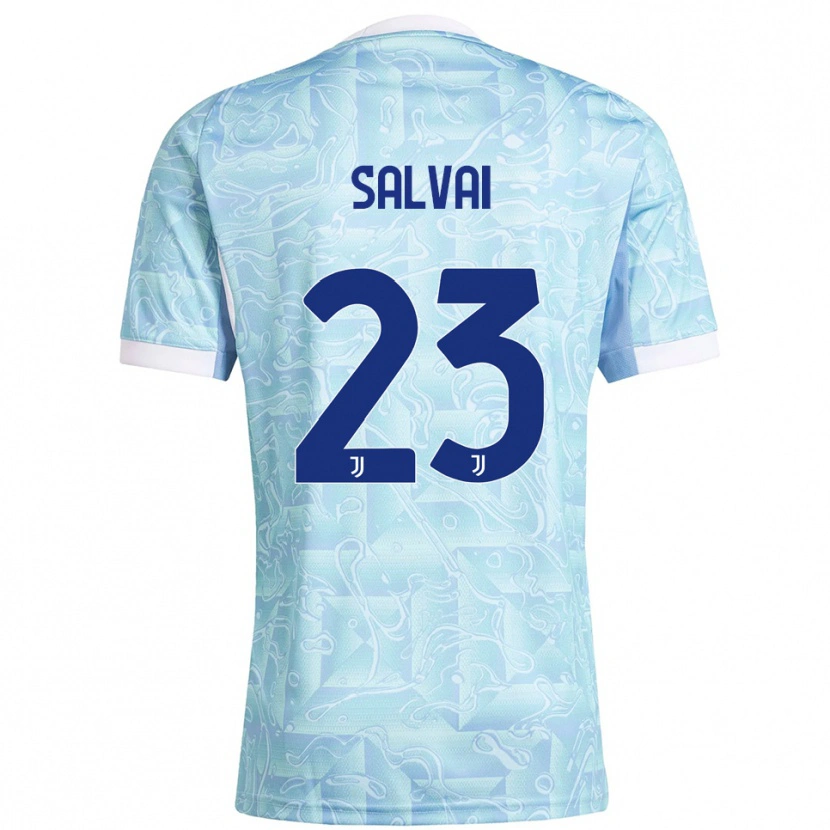Danxen Mujer Camiseta Cecilia Salvai #23 Azul Cielo Amarillo 2ª Equipación 2025/26 La Camisa México