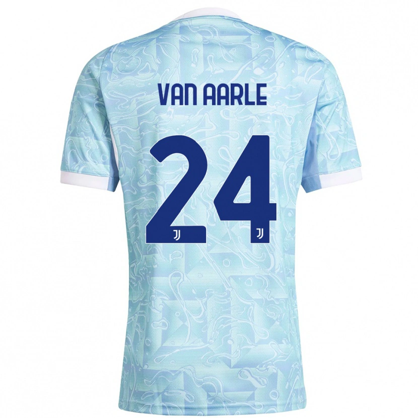 Danxen Mujer Camiseta Shane Van Aarle #24 Azul Cielo Amarillo 2ª Equipación 2025/26 La Camisa México