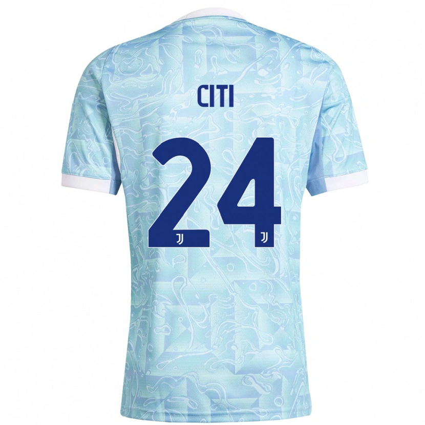 Danxen Mujer Camiseta Alessandro Citi #24 Azul Cielo Amarillo 2ª Equipación 2025/26 La Camisa México