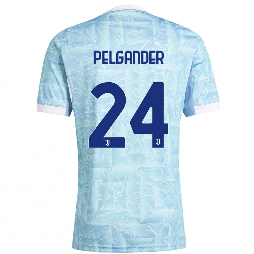Danxen Mujer Camiseta Elsa Pelgander #24 Azul Cielo Amarillo 2ª Equipación 2025/26 La Camisa México