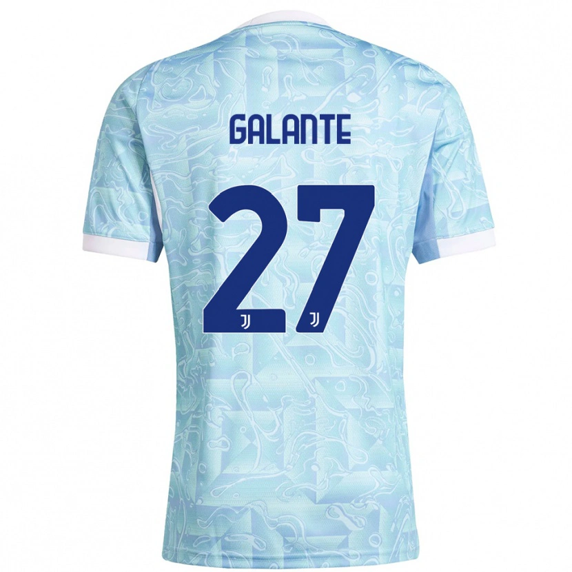 Danxen Mujer Camiseta Tommaso Galante #27 Azul Cielo Amarillo 2ª Equipación 2025/26 La Camisa México