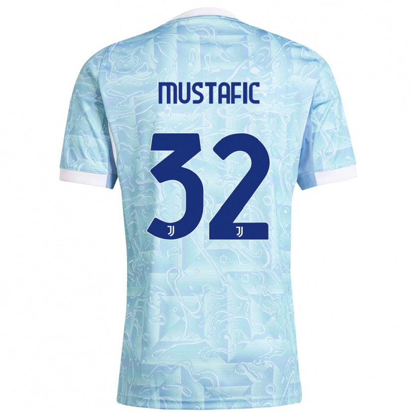 Danxen Mujer Camiseta Emma Mustafic #32 Azul Cielo Amarillo 2ª Equipación 2025/26 La Camisa México