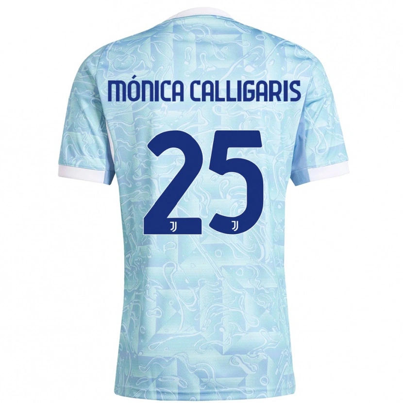 Danxen Mujer Camiseta Viola Mónica Calligaris #25 Azul Cielo Amarillo 2ª Equipación 2025/26 La Camisa México