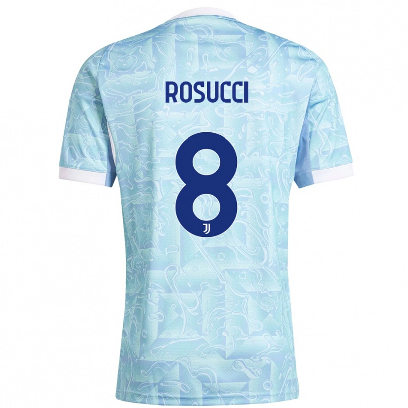 Danxen Mujer Camiseta Martina Rosucci #8 Azul Cielo Amarillo 2ª Equipación 2025/26 La Camisa México