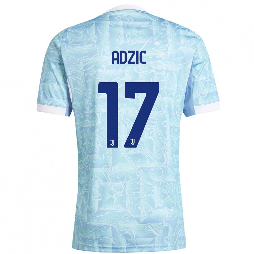 Danxen Mujer Camiseta Vasilije Adžić #17 Azul Cielo Amarillo 2ª Equipación 2025/26 La Camisa México