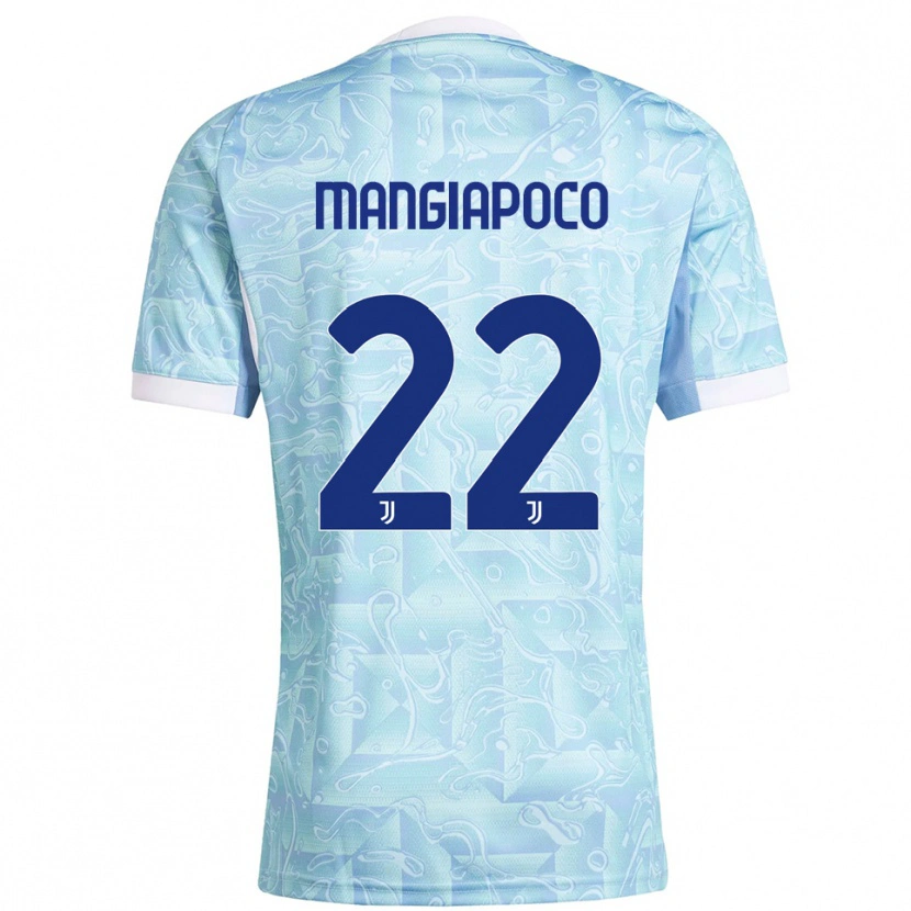 Danxen Mujer Camiseta Stefano Mangiapoco #22 Azul Cielo Amarillo 2ª Equipación 2025/26 La Camisa México