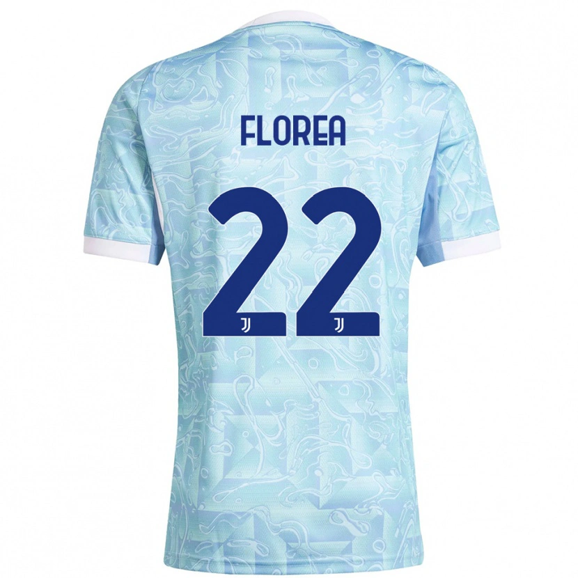 Danxen Mujer Camiseta Andrei Florea #22 Azul Cielo Amarillo 2ª Equipación 2025/26 La Camisa México