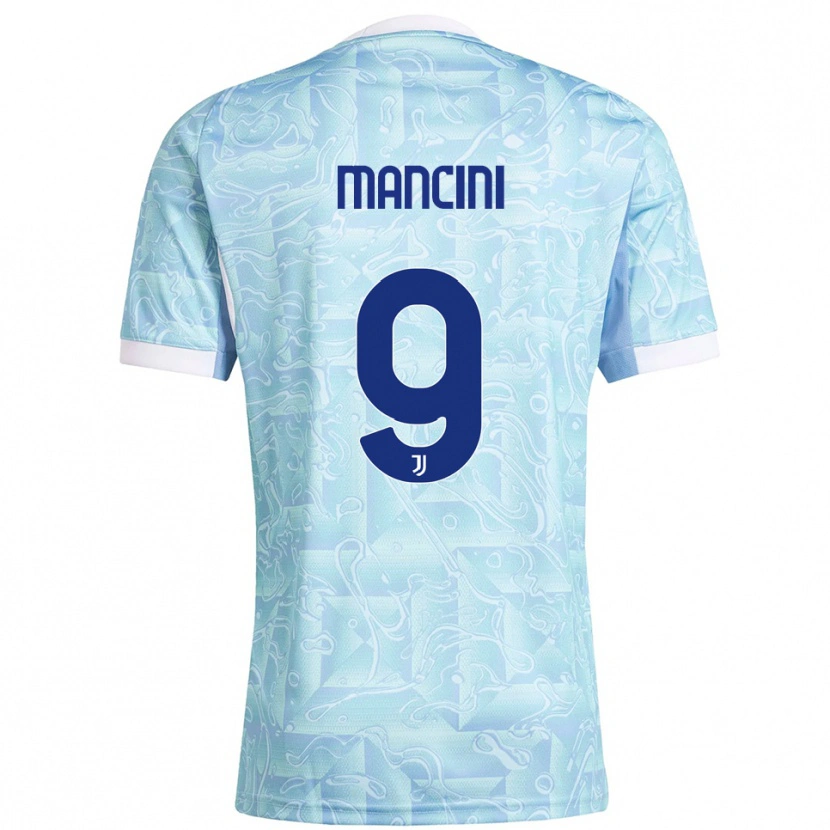 Danxen Mujer Camiseta Tommaso Mancini #9 Azul Cielo Amarillo 2ª Equipación 2025/26 La Camisa México