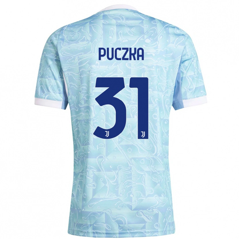 Danxen Mujer Camiseta David Puczka #31 Azul Cielo Amarillo 2ª Equipación 2025/26 La Camisa México