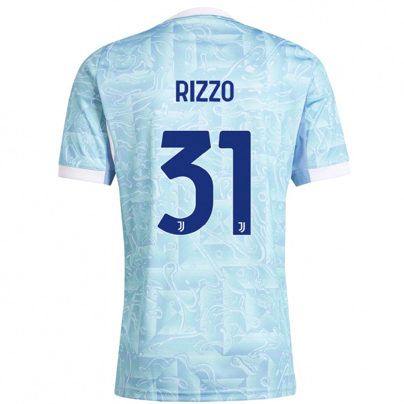 Danxen Mujer Camiseta Niccolò Rizzo #31 Azul Cielo Amarillo 2ª Equipación 2025/26 La Camisa México