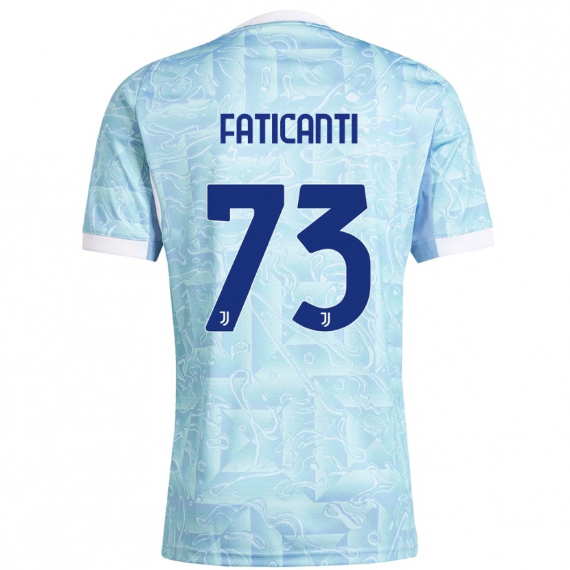 Danxen Mujer Camiseta Giacomo Faticanti #73 Azul Cielo Amarillo 2ª Equipación 2025/26 La Camisa México