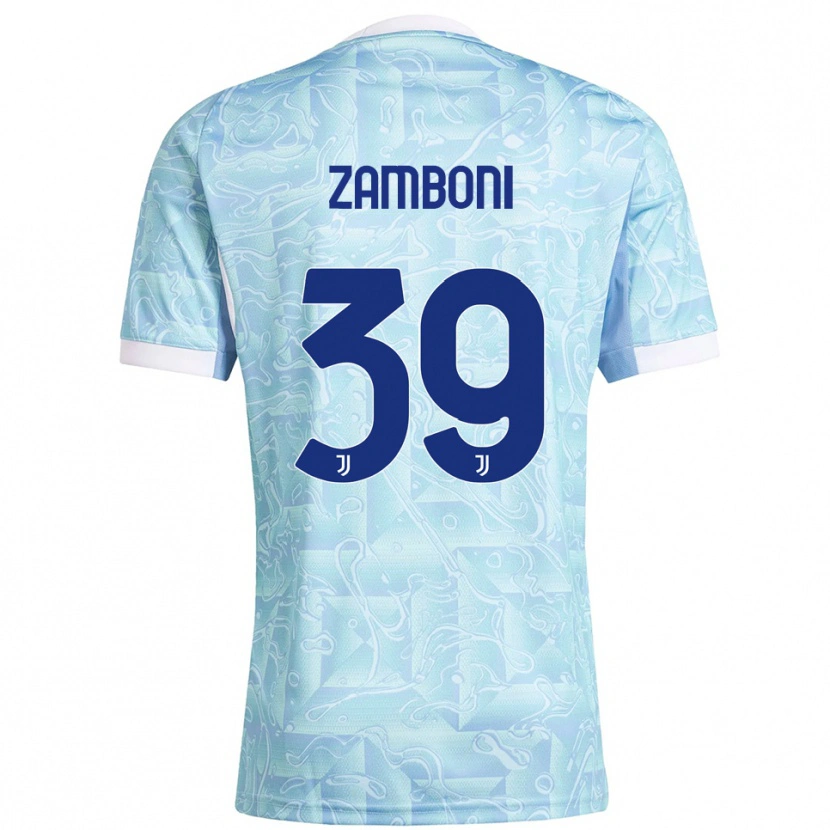 Danxen Mujer Camiseta Marta Zamboni #39 Azul Cielo Amarillo 2ª Equipación 2025/26 La Camisa México