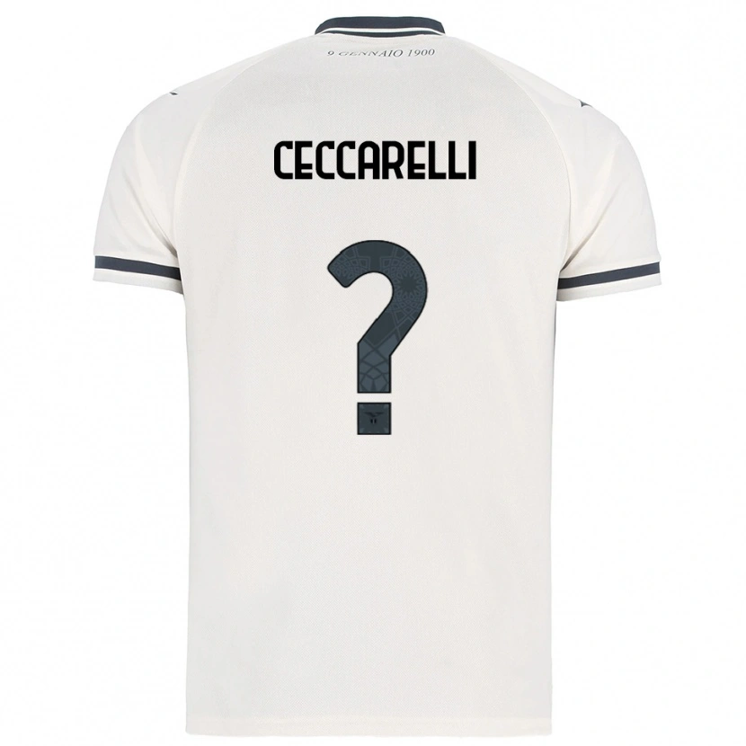 Danxen Mujer Camiseta Alessandro Ceccarelli #0 Blanco Marino 2ª Equipación 2025/26 La Camisa México