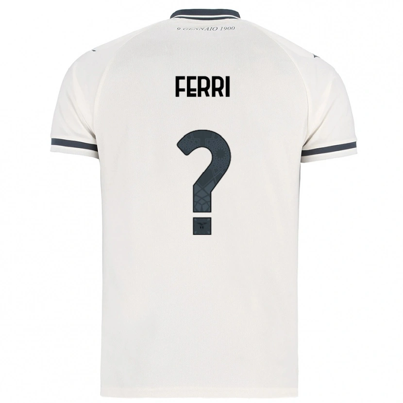 Danxen Mujer Camiseta Mattia Ferri #0 Blanco Marino 2ª Equipación 2025/26 La Camisa México