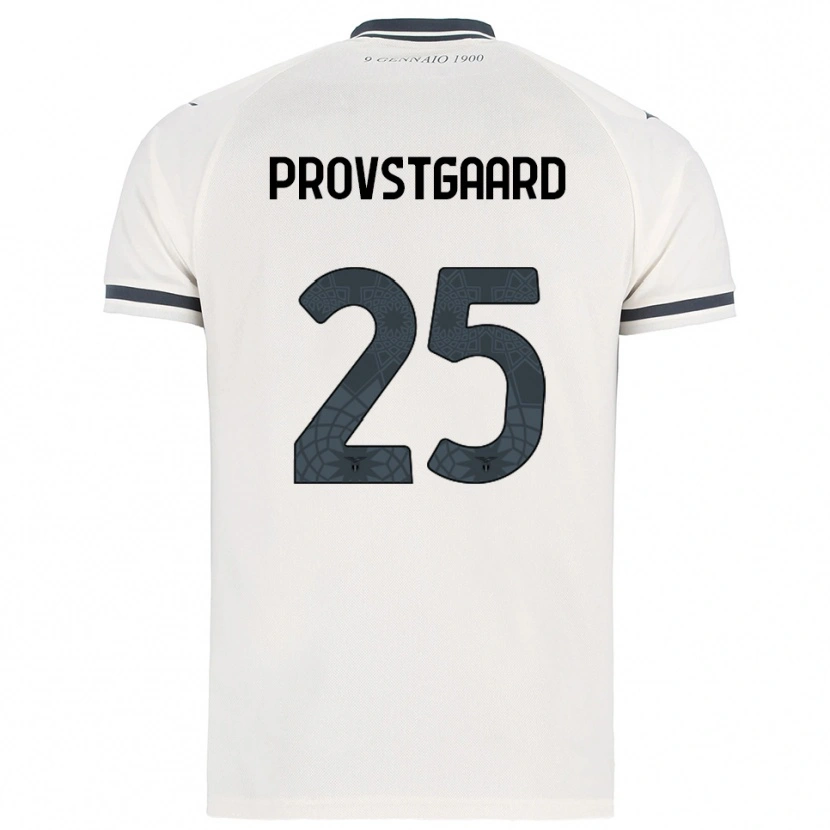 Danxen Mujer Camiseta Oliver Provstgaard #25 Blanco Marino 2ª Equipación 2025/26 La Camisa México