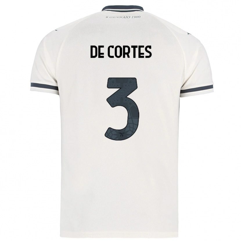 Danxen Mujer Camiseta Alessandro De Cortes #3 Blanco Marino 2ª Equipación 2025/26 La Camisa México