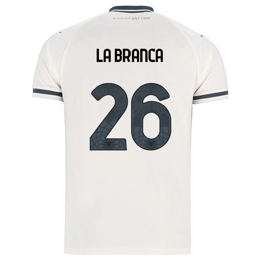 Danxen Mujer Camiseta Ruggero La Branca #26 Blanco Marino 2ª Equipación 2025/26 La Camisa México