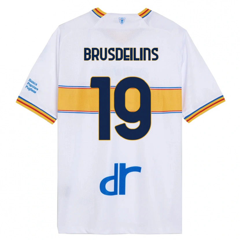 Danxen Mujer Camiseta Bilal Brusdeilins #19 Blanco Amarillo 2ª Equipación 2025/26 La Camisa México