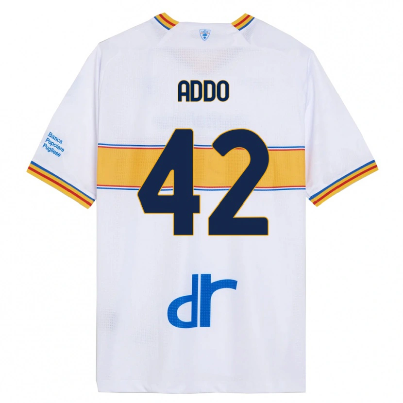 Danxen Mujer Camiseta Vernon Addo #42 Blanco Amarillo 2ª Equipación 2025/26 La Camisa México