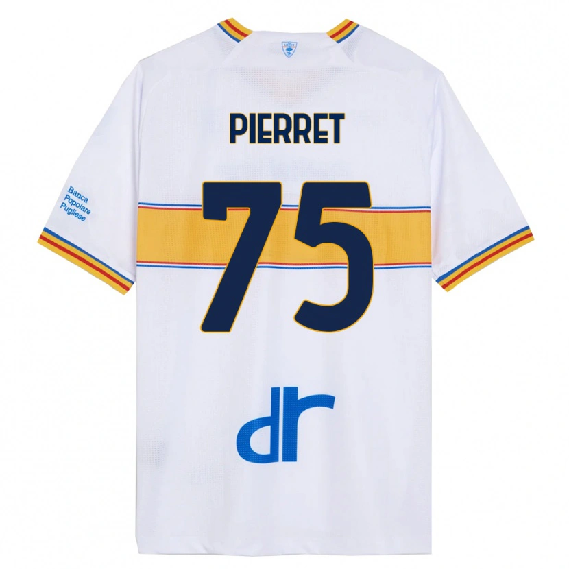Danxen Mujer Camiseta Balthazar Pierret #75 Blanco Amarillo 2ª Equipación 2025/26 La Camisa México