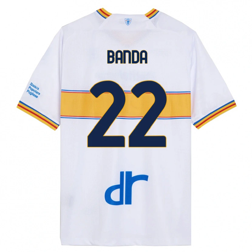 Danxen Mujer Camiseta Lameck Banda #22 Blanco Amarillo 2ª Equipación 2025/26 La Camisa México