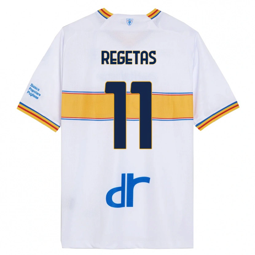 Danxen Mujer Camiseta Domagoj Regetas #11 Blanco Amarillo 2ª Equipación 2025/26 La Camisa México