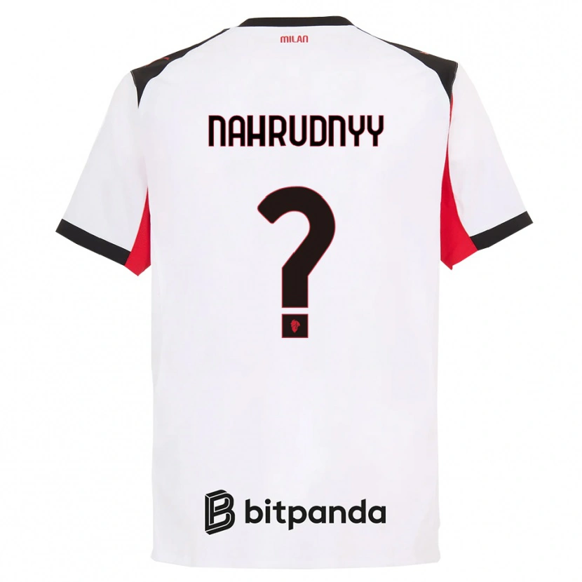 Danxen Mujer Camiseta Vladislav Nahrudnyy #0 Blanco Negro 2ª Equipación 2025/26 La Camisa México