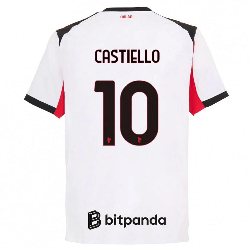 Danxen Mujer Camiseta Alex Castiello #10 Blanco Negro 2ª Equipación 2025/26 La Camisa México