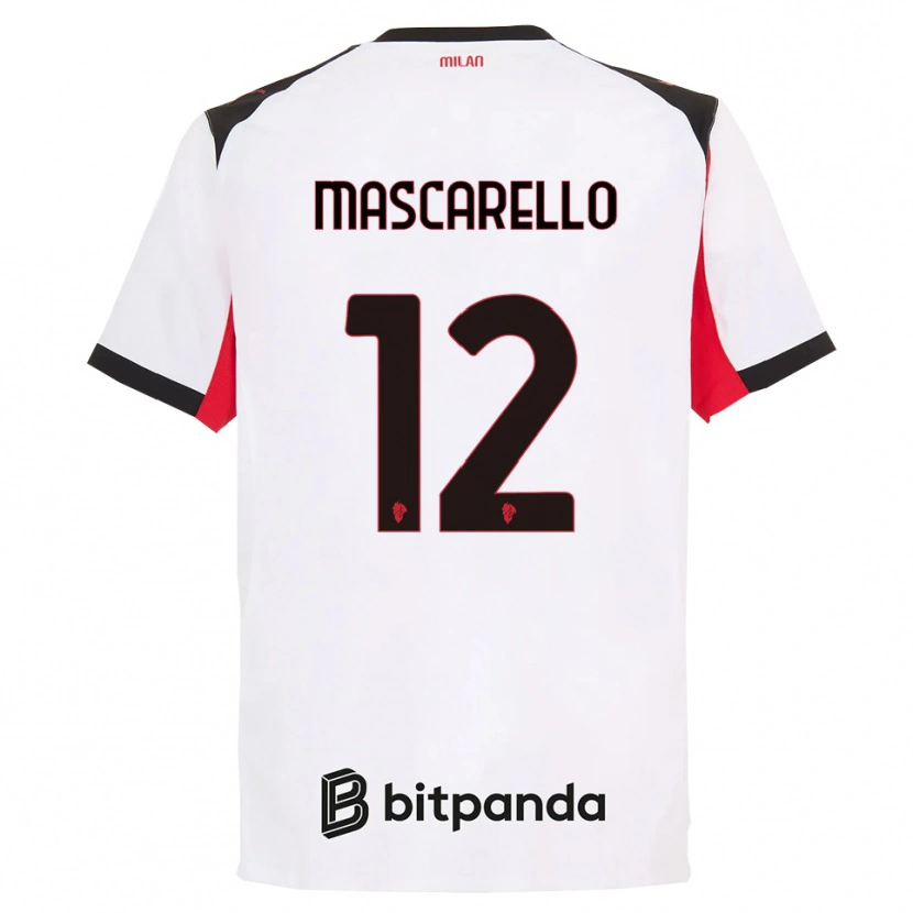 Danxen Mujer Camiseta Marta Mascarello #12 Blanco Negro 2ª Equipación 2025/26 La Camisa México