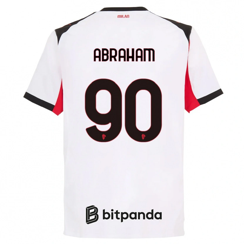 Danxen Mujer Camiseta Tammy Abraham #90 Blanco Negro 2ª Equipación 2025/26 La Camisa México