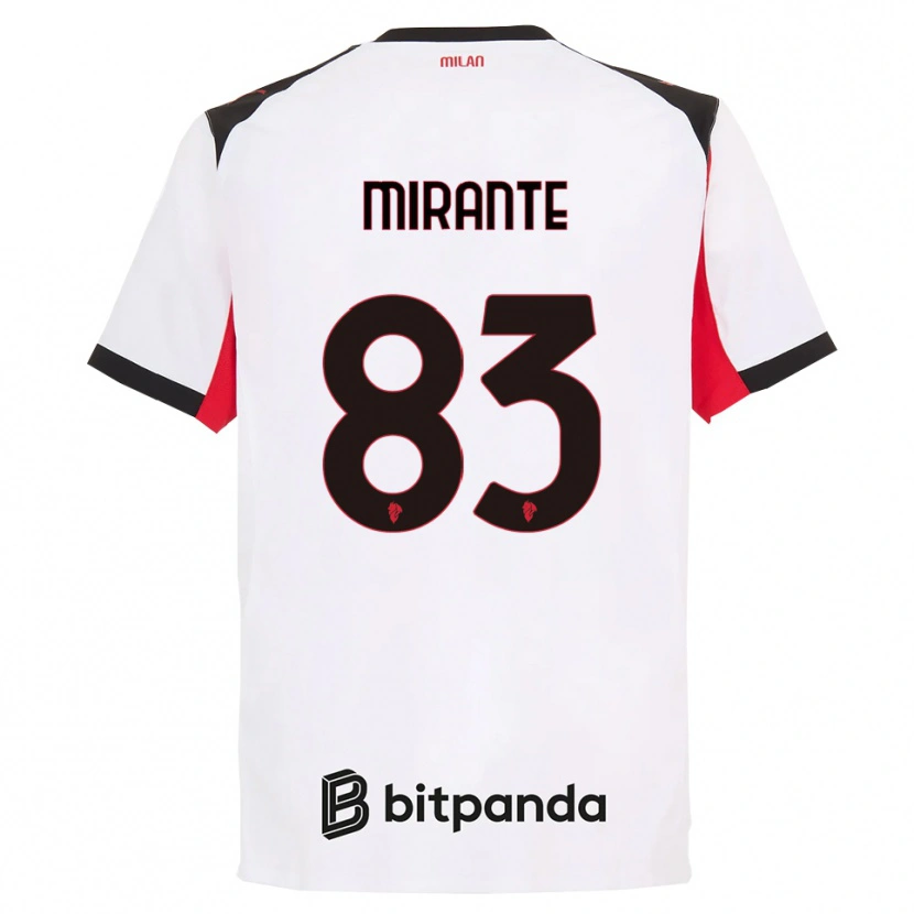 Danxen Mujer Camiseta Antonio Mirante #83 Blanco Negro 2ª Equipación 2025/26 La Camisa México