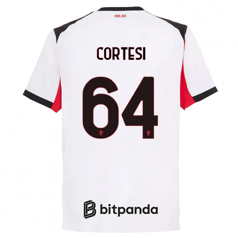Danxen Mujer Camiseta Selena Cortesi #64 Blanco Negro 2ª Equipación 2025/26 La Camisa México