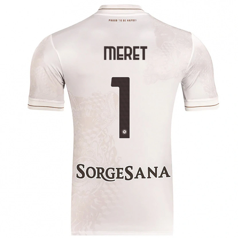 Danxen Mujer Camiseta Alex Meret #1 Champán Marrón 2ª Equipación 2025/26 La Camisa México