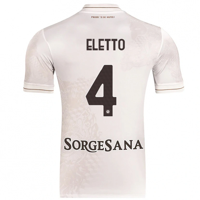 Danxen Mujer Camiseta Francesco Eletto #4 Champán Marrón 2ª Equipación 2025/26 La Camisa México