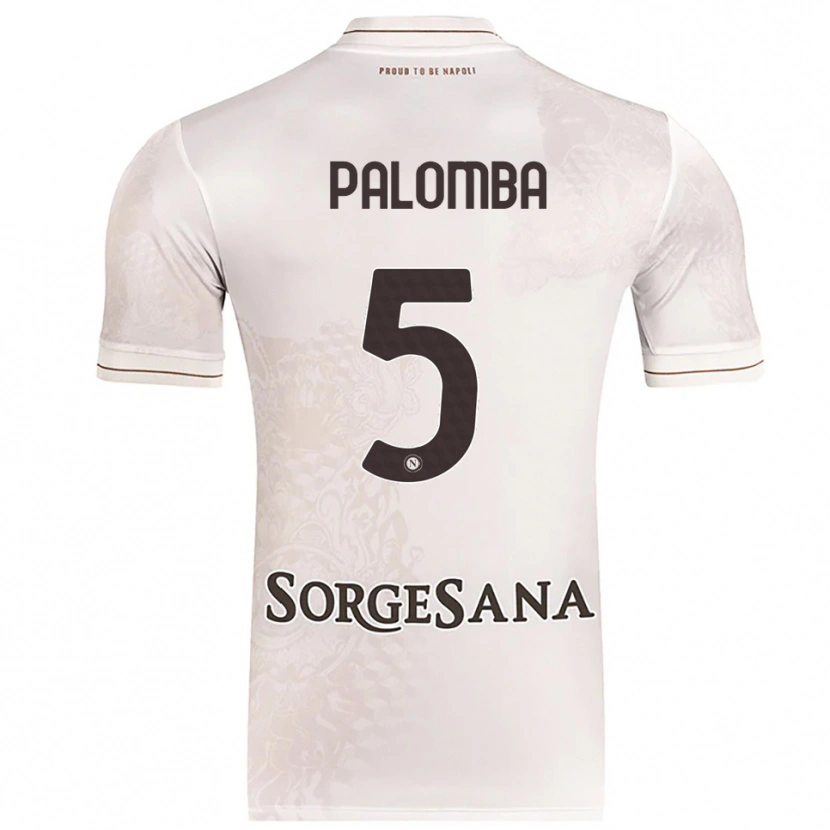 Danxen Mujer Camiseta Fabio Palomba #5 Champán Marrón 2ª Equipación 2025/26 La Camisa México