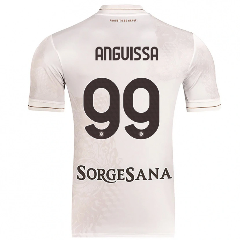 Danxen Mujer Camiseta Frank Anguissa #99 Champán Marrón 2ª Equipación 2025/26 La Camisa México